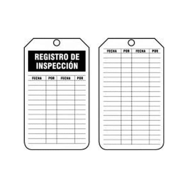 Accuform Spanish Safety Tags, INSPECTION RECORD, 5.75in x 3.25in, HS-Laminate, 25PK SHTRS307LTP - main